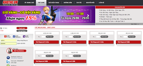 mua thẻ megacard online