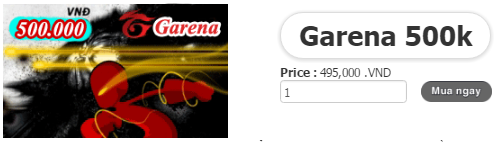 Mua Thẻ Garena Trực Tuyến Giá Rẻ